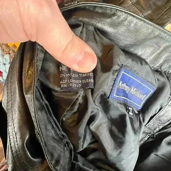 Vintage Men’s Size  28 Anthony Michael Genuine Leather Pants - Picture 3 of 14